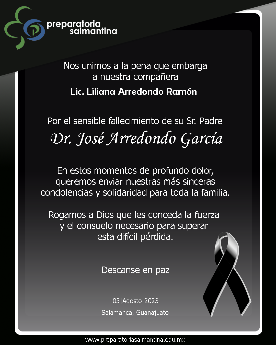 Descanse en paz Dr. José Arredondo García